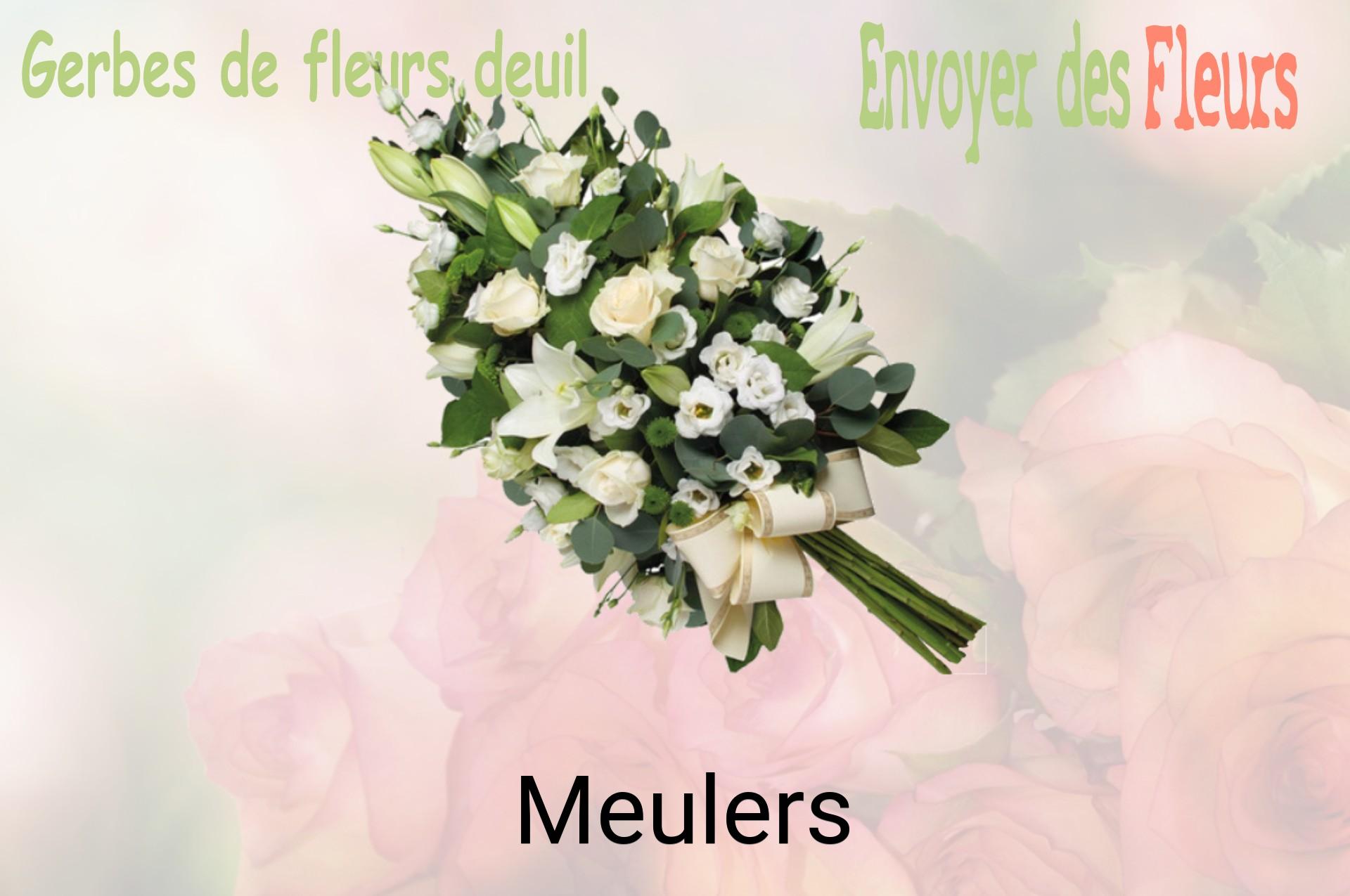 Gerbe de fleurs de deuil livrée à Meulers
